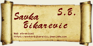 Savka Bikarević vizit kartica